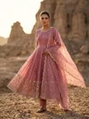 Jf 052 Fendy Silk With Embroidered Sequence Work Gown